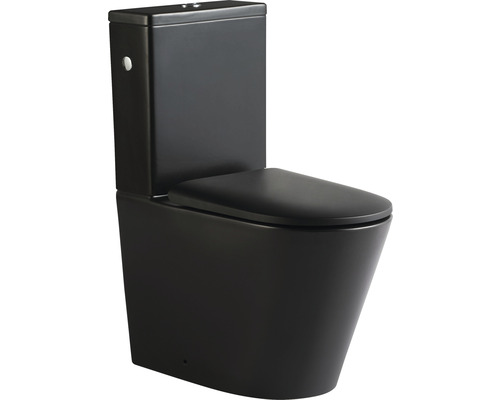 Jungborn spülrandlose WC-Kombination FLORIEL schwarz matt mit WC-Sitz