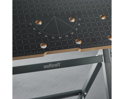 Wolfcraft Werkbank mit Winkelanzeige und Lochreihen