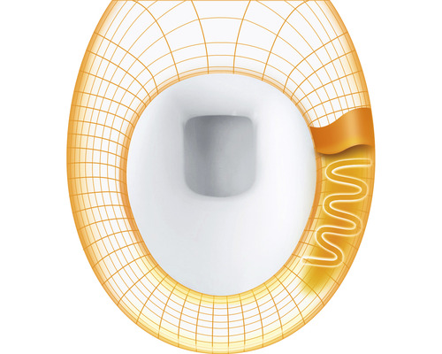 Illustration eines Toilettensitzes mit Heizfunktion