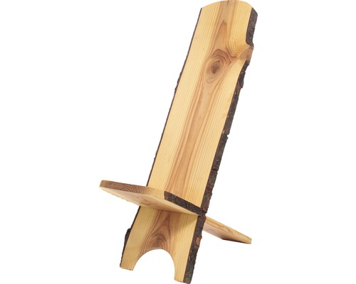 Holzstuhl mit natürlicher Baumkante