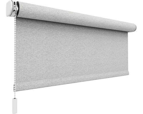 Graues Rollo mit Kettenzug