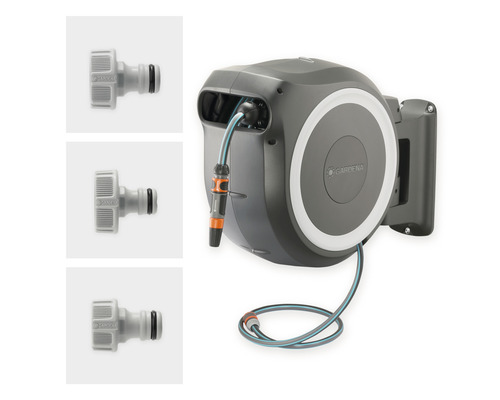 Gardena Wand-Schlauchbox mit Schlauch und Anschlussstücken