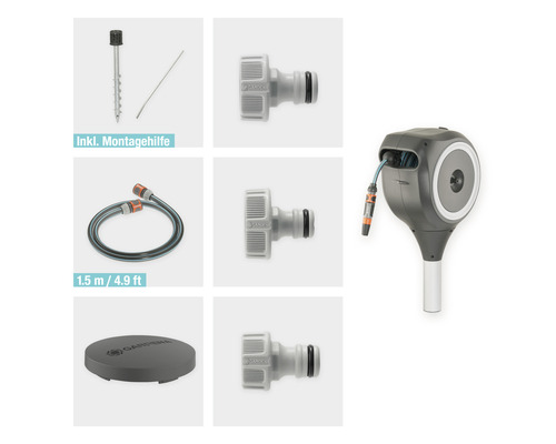 Gardena Schlauchbox mit Zubehör für die Gartenbewässerung