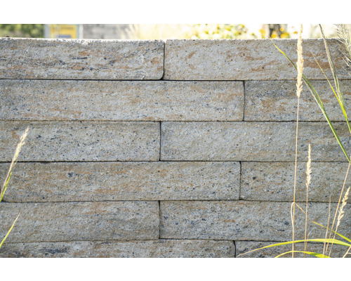 Mauer aus Betonsteinen