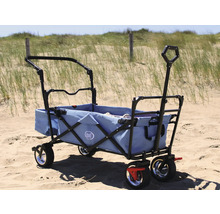 Bollerwagen axi faltbar mit Dach, Tasche, Bremse und Stange blau