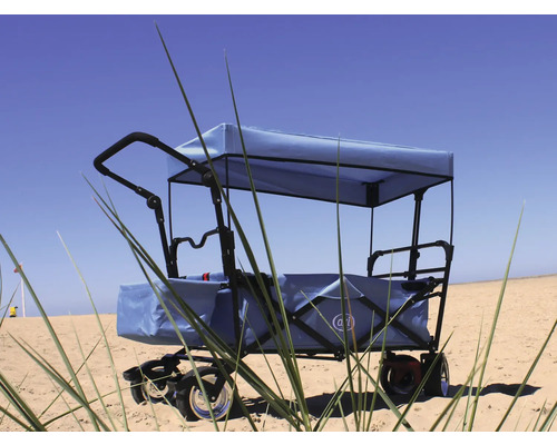 Bollerwagen mit Dach für den Transport von Lasten im Freien