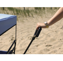 Bollerwagen axi faltbar mit Dach, Tasche, Bremse und Stange blau