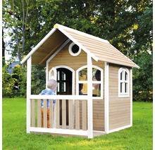 Holzspielhaus mit Veranda im Garten
