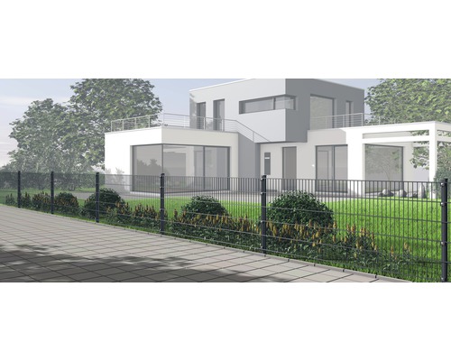 Doppelstabmattenzaun vor einem modernen Haus