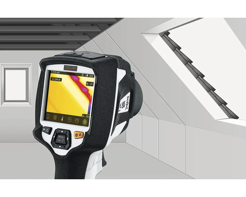 Wärmebildkamera zur Messung von Temperaturunterschieden in einem Raum