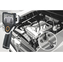 Endoskop bei der Inspektion eines Automotors