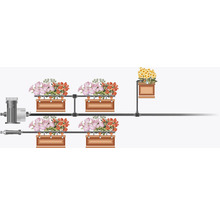 Automatische Bewässerungsanlage für Blumenkästen