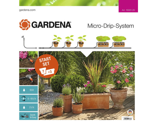Bewässerungsset GARDENA Micro-Drip Start Set Pflanztöpfe Gr. M (für 7 Pflanztöpfe oder 3 Pflanztröge)