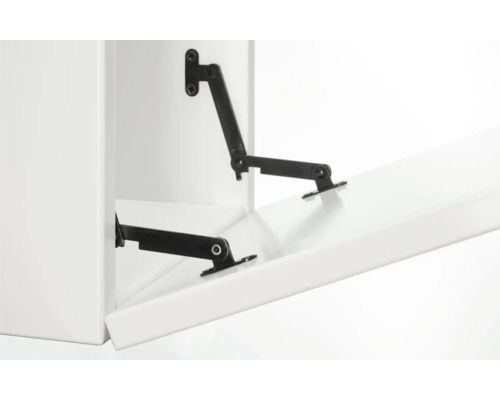 Möbelscharnier am weißen Schrank