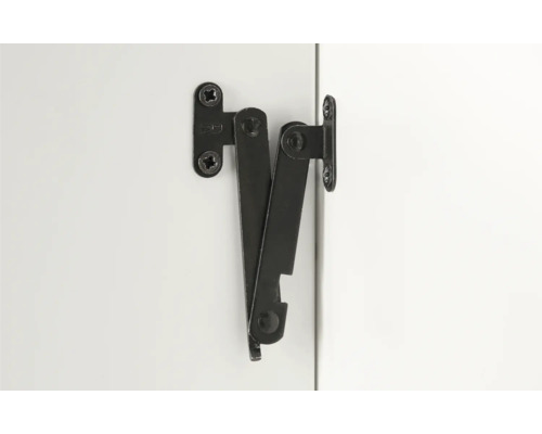 Möbelfallstütze am Möbelstück befestigt