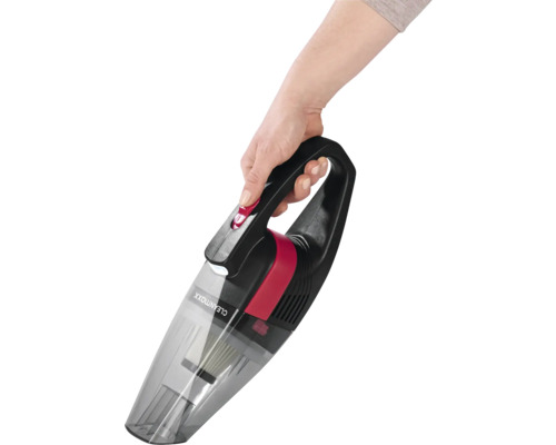 Handstaubsauger in der Hand gehalten