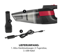 Akkustaubsauger Set mit Fugendüse und USB-Kabel