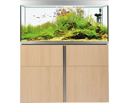 Aquariumkombination Fluval Siena 332 mit LED-Beleuchtung, Heizer, Außenfilter und Unterschrank 332 l Buche 110 x 55 x 128 cm