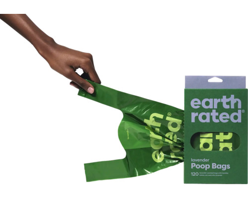 Earth Rated Hundekotbeutel Lavendelduft mit Griffen, 120 Stück