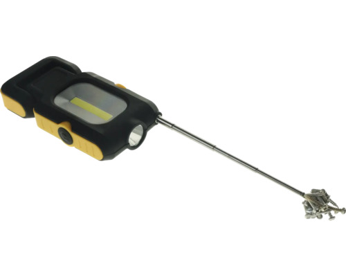 Arbeitsleuchte mit Teleskoparm und magnetischem Kopf zum Aufheben von Schrauben