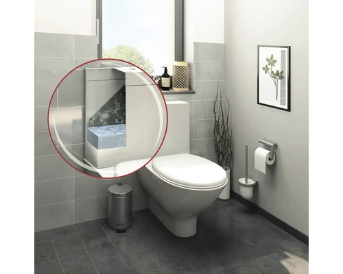 Modernes Badezimmer mit Stand-WC und Spülkasten mit Wasserkasten