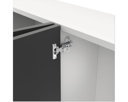 Detailansicht eines Scharniers an einem Möbelstück