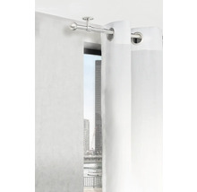 Gardinenstangen Set ausziehbar 2in1 edelstahl-optik 120-210 cm Ø 16/19 mm