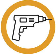 Symbol einer Bohrmaschine