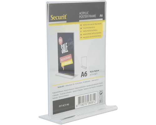 Securit Acryl Tisch-Posterdisplay A6 Format