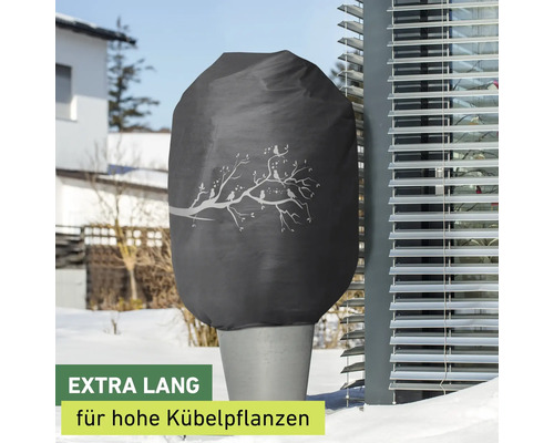 Winterschutzhaube für Kübelpflanzen mit Vogelmotiv