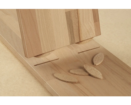 Holzwerkstück mit Lamello-Holzverbindern