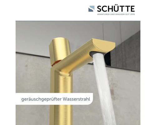 Wasserhahn aus Messing mit fließendem Wasser