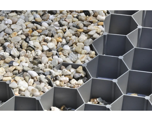 Detailansicht von Kies in einer Kieswabe