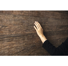 Holzpaneel mit Hand
