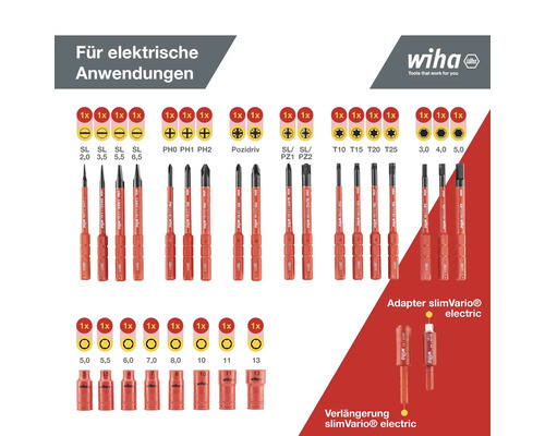 Wiha slimVario electric Schraubendreher Set für elektrische Anwendungen