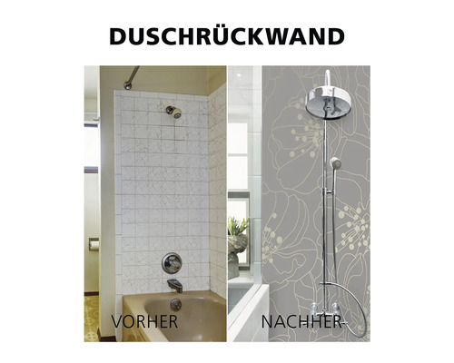 Vorher Nachher Vergleich einer Duschwandrenovierung im Badezimmer