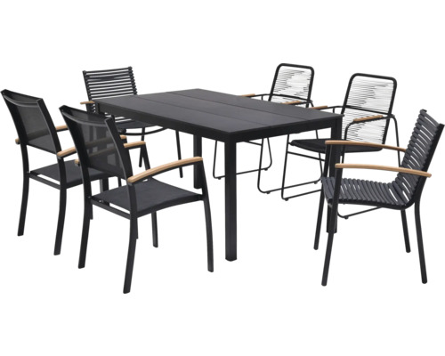 Gartentisch mit sechs Stühlen für den Außenbereich