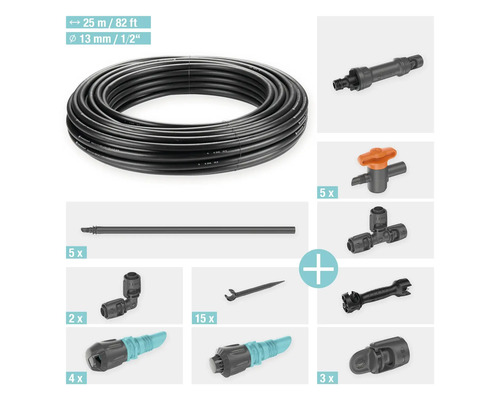 Gardena Micro-Drip-System Starter-Set Pflanztöpfe mit 25 Meter Schlauch und Zubehör