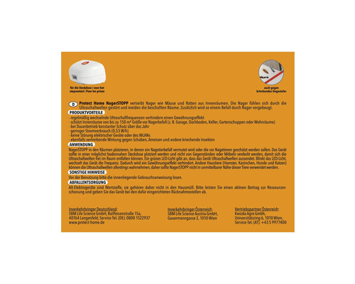 Informationen zum Protect Home NagerSTOPP Schädlingsbekämpfer