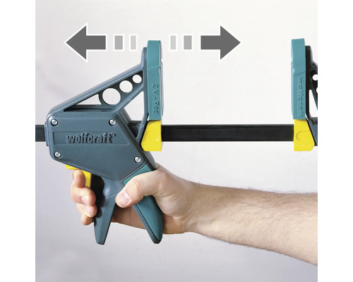 Wolfcraft Einhandzwinge im Einsatz