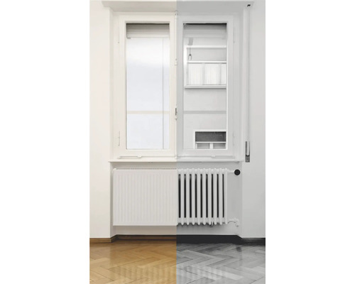 Fenster mit Heizkörper im Raum