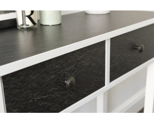 Konsole mit zwei Schubladen im Schieferlook