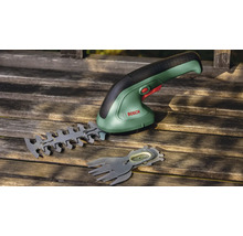 Akku-Grasschere mit Strauchmesser und Grasschere Messer