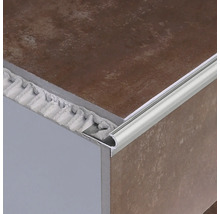 Treppenstufenprofil Dural Florentostep Aluminium Silber Länge 100 cm Höhe 9 mm-thumb-3