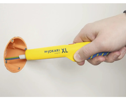 Jokari XL Abmantler im Einsatz an einer Verteilerdose