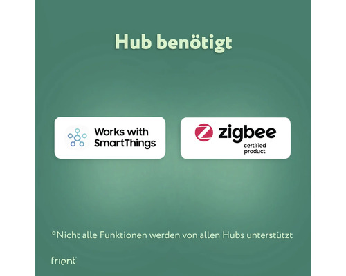 Hub erforderlich, funktioniert mit SmartThings, Zigbee zertifiziertes Produkt