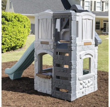 Spielhaus Spielturm STEP 2 123,2 x 270,5 cm Kunststoff blau, weiß bestehend aus Grundturm, Rutsche blau