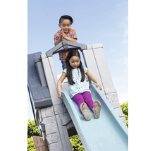 Spielhaus Spielturm STEP 2 123,2 x 270,5 cm Kunststoff blau, weiß bestehend aus Grundturm, Rutsche blau