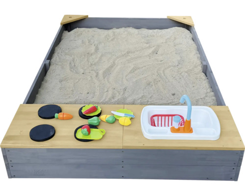 Sandkasten mit Spielküche und Sand