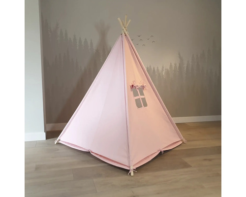 Rosa Kinderspielzelt mit Fenster